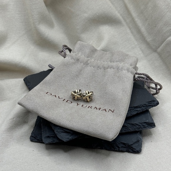 David Yurman Jewelry - David Yurman Crossover Stud Earrings
Sterling Silver with 18K Yellow Gold, 11mm